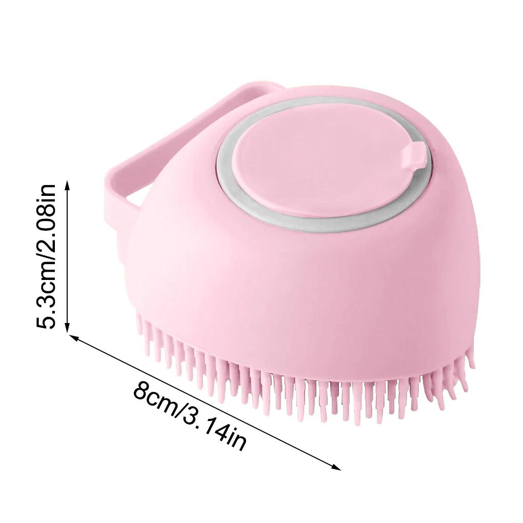 Silicone Bath Brush Shower Massage Scrubber Body Skin Exfoliating Scrubbing Tool Pet Dog Cat Silicone Bath Massage Brush