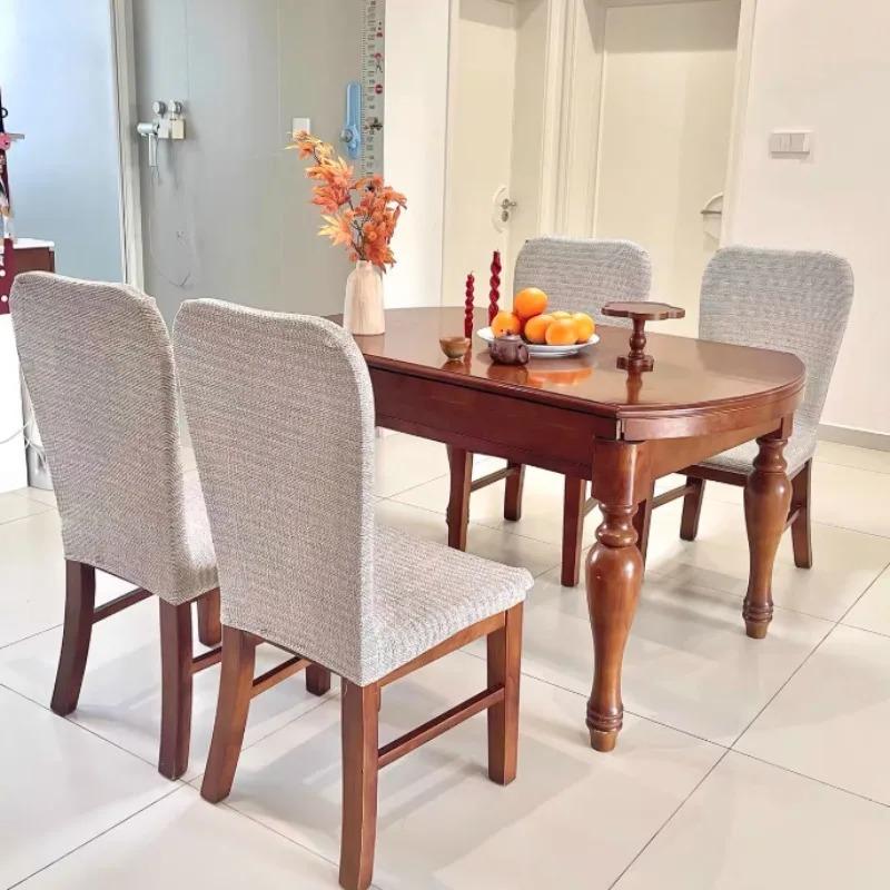 TPU Coated Waterproof Chair Cover with Back Universal Fit Custom Stretch Slipcover for Dining Room Kitchen Home Use
