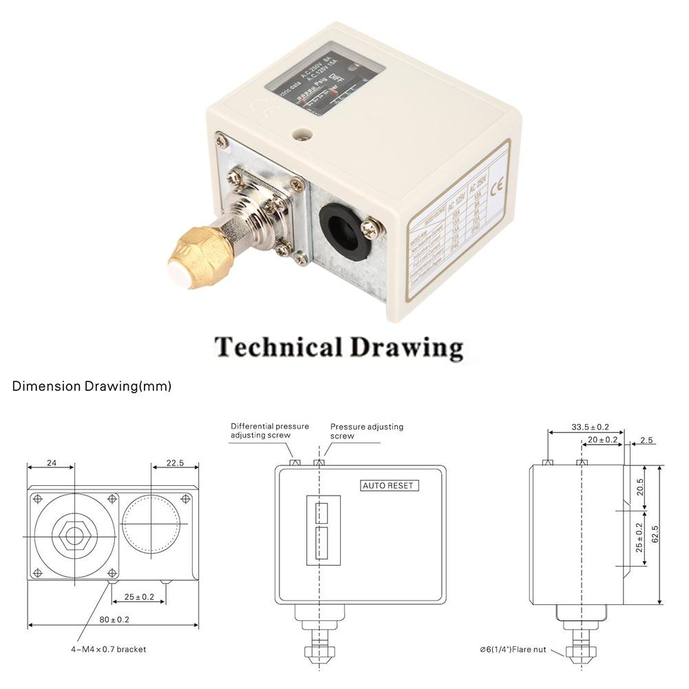 Water Pump Pressure Control Switch Electronic Pressure Controller for Air Water Compressor