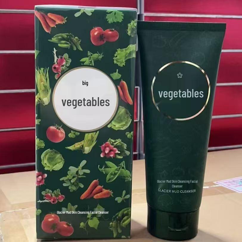 Vegetable Glacier Mud Cleansing Cream 180g: Deep Cleansing, Non-Tightening for Oily & Combination Skin.