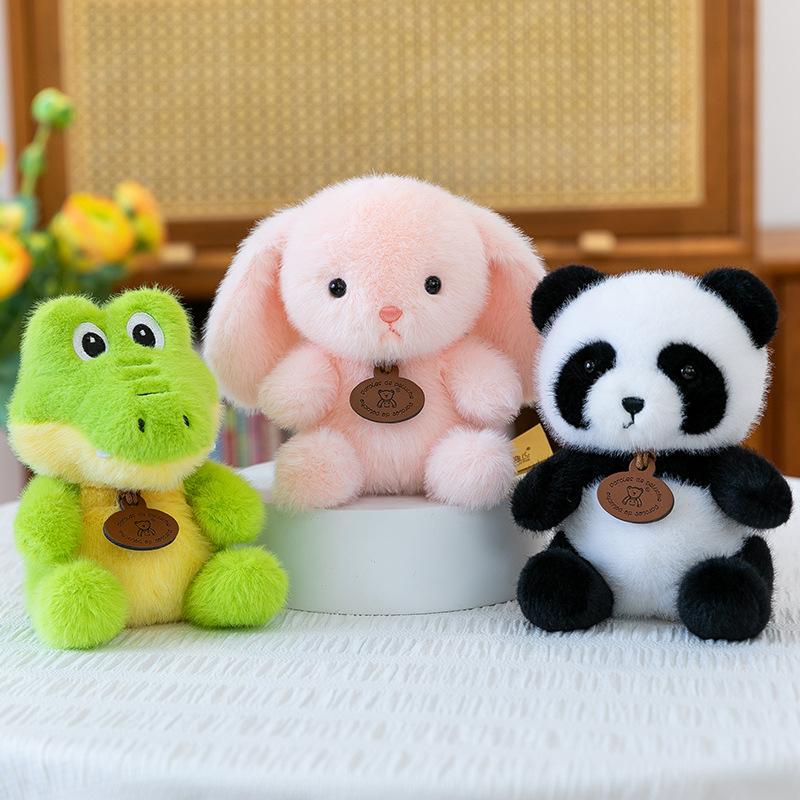 Xiangdudun djur panda elefant bord med liten docka docka sovande gosedjur docka gåva