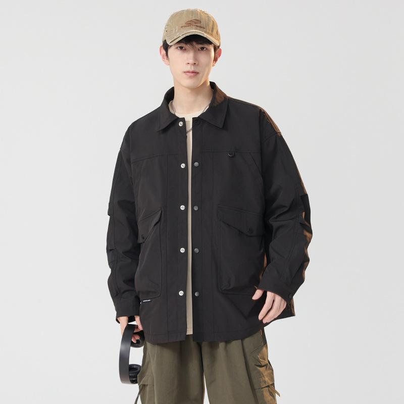 

Mountain outdoor men s hooded jackets, windproof workwear, multi-pocket jackets, men s and women s casual hiking jackets M