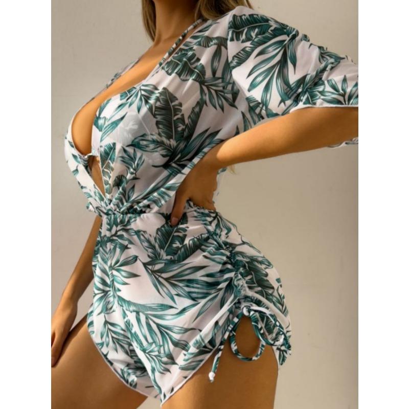 

Женский купальник с высокой талией, сексуальный, большого размера, пляжный, приморский, бикини S