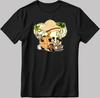 Mickey & Friends Safari T-Shirt: Black/White Cotton Tee J028