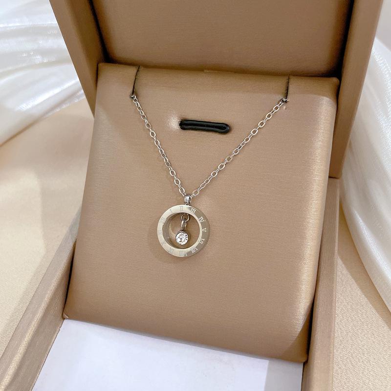 Full Titanium Steel Geometric Animal Minimalist Real Gold Necklace for Women - Collarbone Chain