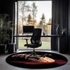 Friday the 13th Printed Round Rug Carpet Chair Rug Area Rug Entryway Doormats,for Office Chair Living Room Bedroom Kitchen Room.