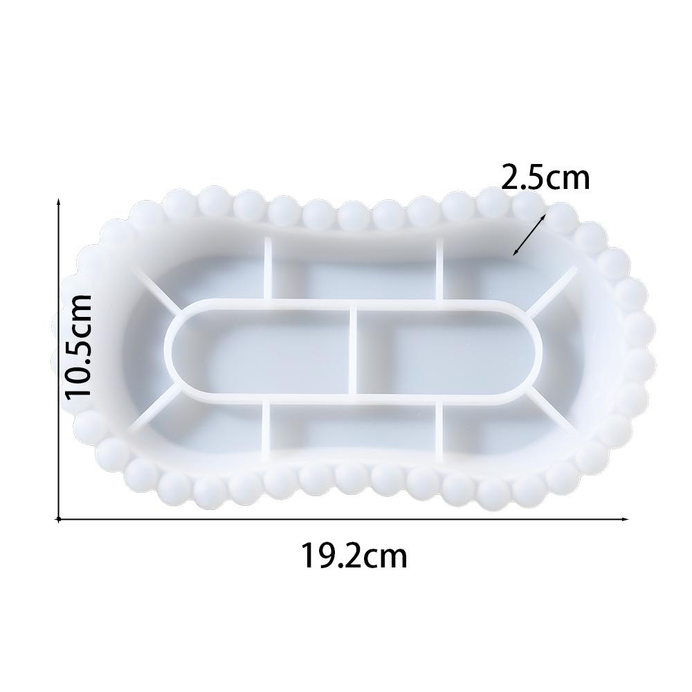 Ovales Tablett Silikonform Sechseckiger Untersetzer Epoxidharzform für DIY Schmuck Teller Aufbewahrungshalter Harzform Handwerk Heimdekoration