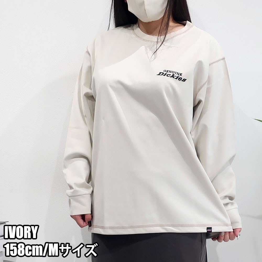 GENUINE Dickies Plus Size Twill Police Suede Pullover with Loss, Men's, M, L, XL, 10001720 (JP, Alphabet, M, IVORY)