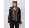 Brown FAN LEATHER Leather Jacket