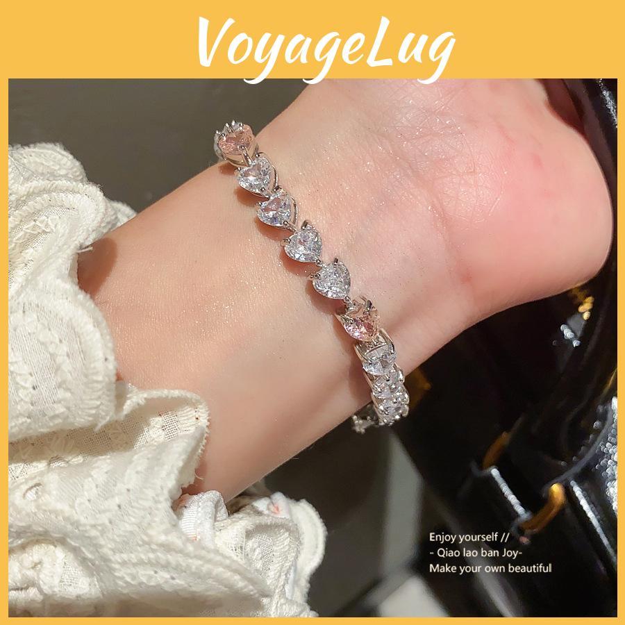Heart Shape Jewelry Bracelet With Cubic Zirconia For Women Gift
