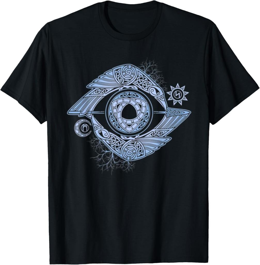 Eye of Odin Raven Nordic Warrior Valhalla North Myths TShirt 100 Cotton ONeck Short Sleeve Summer Casual Mens Tshirt