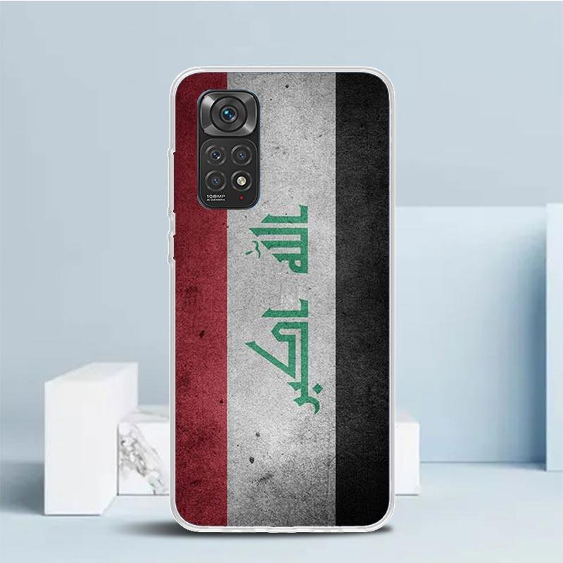 Iraqi Iraq National Flag Phone Case For Xiaomi Redmi Note 15 14 14S 13 12S 12 Pro Plus 11S 11 11T 11E 10S 10 + Soft TPU Back Cov