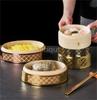 Chinese Steamer Bamboo Dimsum Cooking with Lid Dumpling Steamers with Base Vegetable Snack for Cooking Bao Buns Steamer Basket