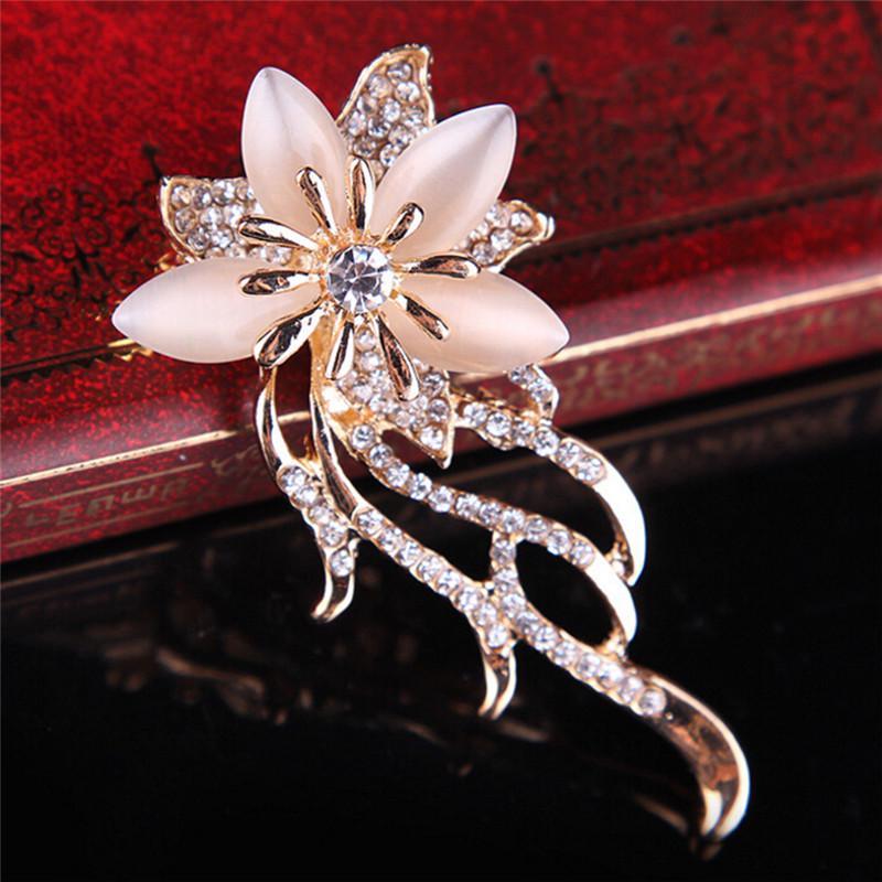 Opal Flower Brooch Brooch Pin Wedding Party Women Jewelry