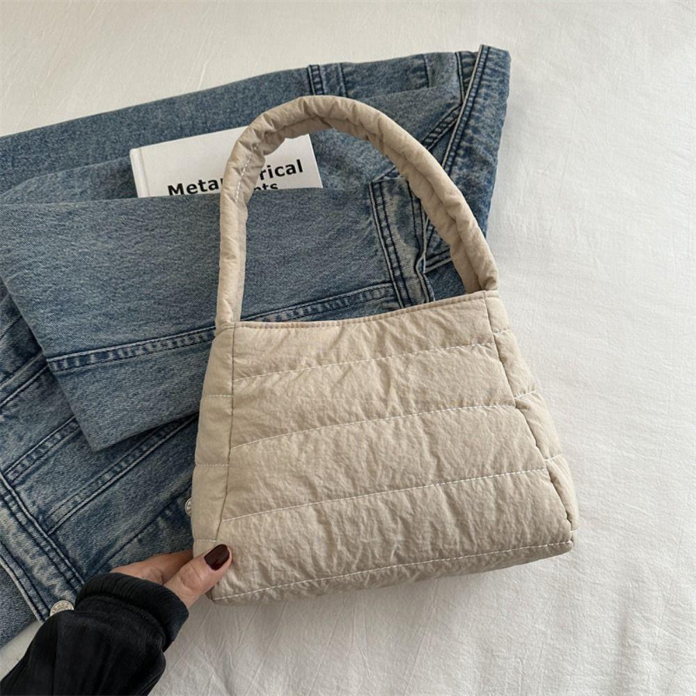

Стеганая сумка через плечо с мягкой подкладкой, нейлоновая пуховая сумочка, маленькая пуховая сумка под мышкой, для путешествий хаки