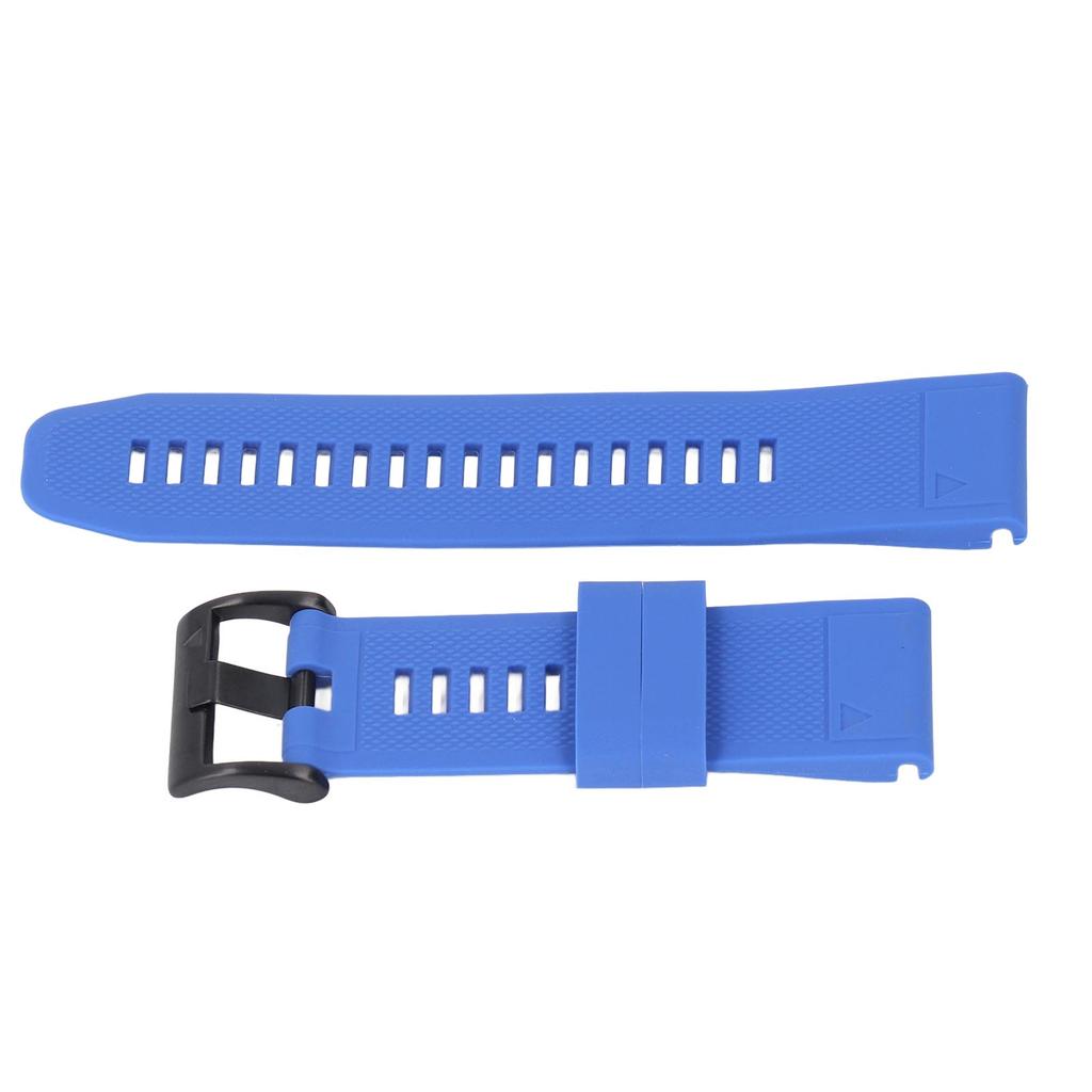 26mm Silikon Uhrenarmband Atmungsaktive Edelstahlschließe Ersatzuhrenarmband mit Ladeanschluss für Fenix 2 3 3HR