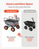 Garden Dump Cart, 544 kg Poly Dump Cart, Garden Carts Dumps Wagon with Storage Fence, 2-in-1 Convertible Handle, 90° Quick-Dumps Mechanism, 180°