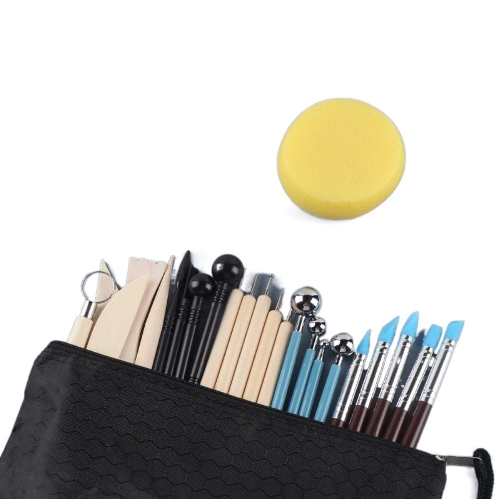 25Pcs DIY Ceramics Polymer Sculpting Tools Wax Carving Pottery Molding Tool Kit  Adults