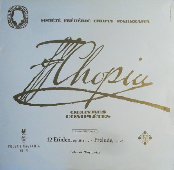

LP Record FRDRIC CHOPIN 12 Etuden Op. 25 Prelude Op. 45 SLT43037 Telefunken Germany Classical Used
