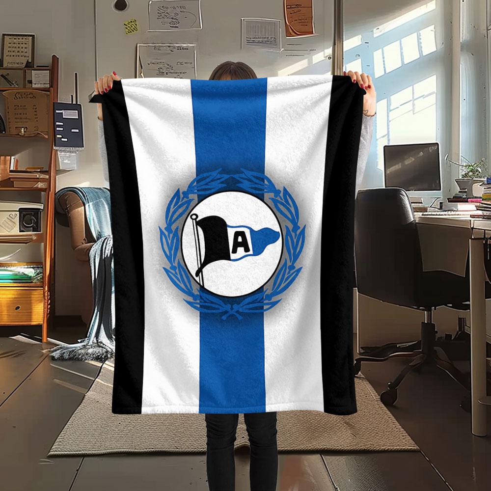 1PC Arminia Bielefeld Patterned Flannel Blanket Suitable For All Seasons for Home Decor Warmth and Comfort Gifts Holiday Present