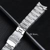Arc Flat End Solid Stainless Steel Watchband for Tissot Folding Clasp Strap 18mm 20mm 22mm 24mm Universal Wristband Men Belt