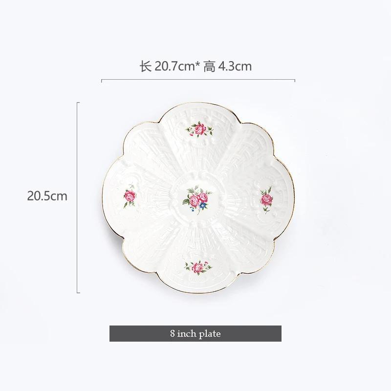 English Teapot Set European Vintage Flower Tea Cup Court Style Ceramics Coffee Cup Saucer Pot Home Exquisite Drinking Utensils