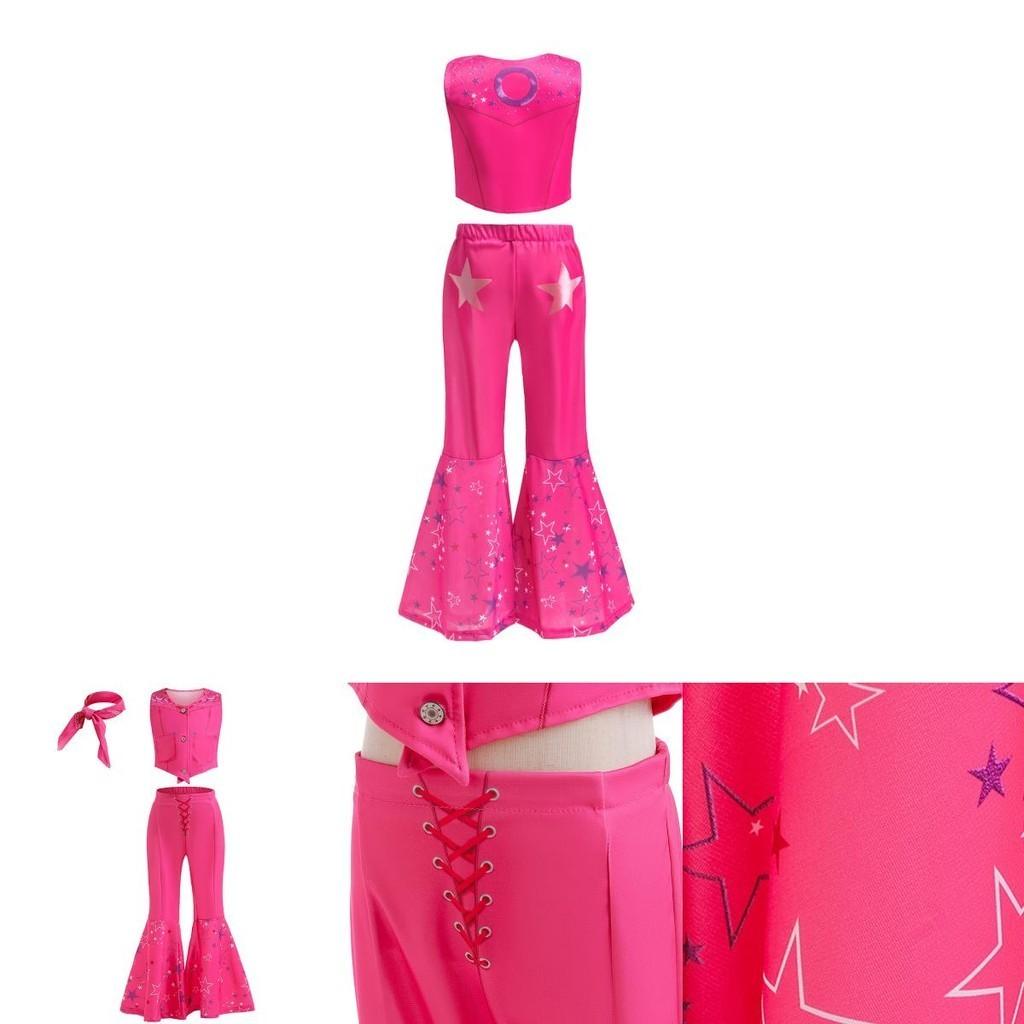 Barbie Inspired Cosplay Outfit For Kids Princess Dress With Tight Pants Suitable For Performances