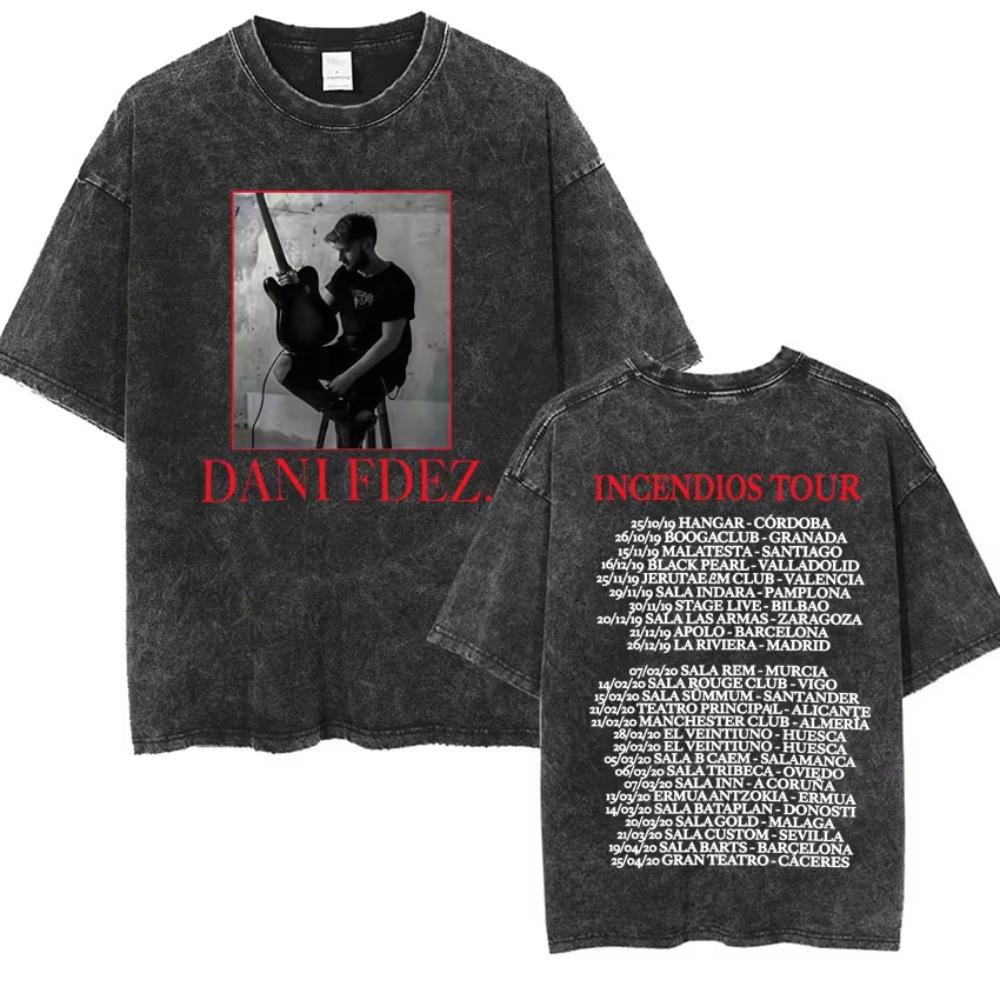 Dani Fernandez Harajuku Album Tour Vintage Washed YK Tshirts Men Women Tshirt Aesthetic Casual Cozy Oversized Tops Streetwear