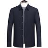 Men's Winter Thick Button-Up Cotton Jacket with Classic Lapel and Wool Filling - Warm, Plus Size Dad's Coat