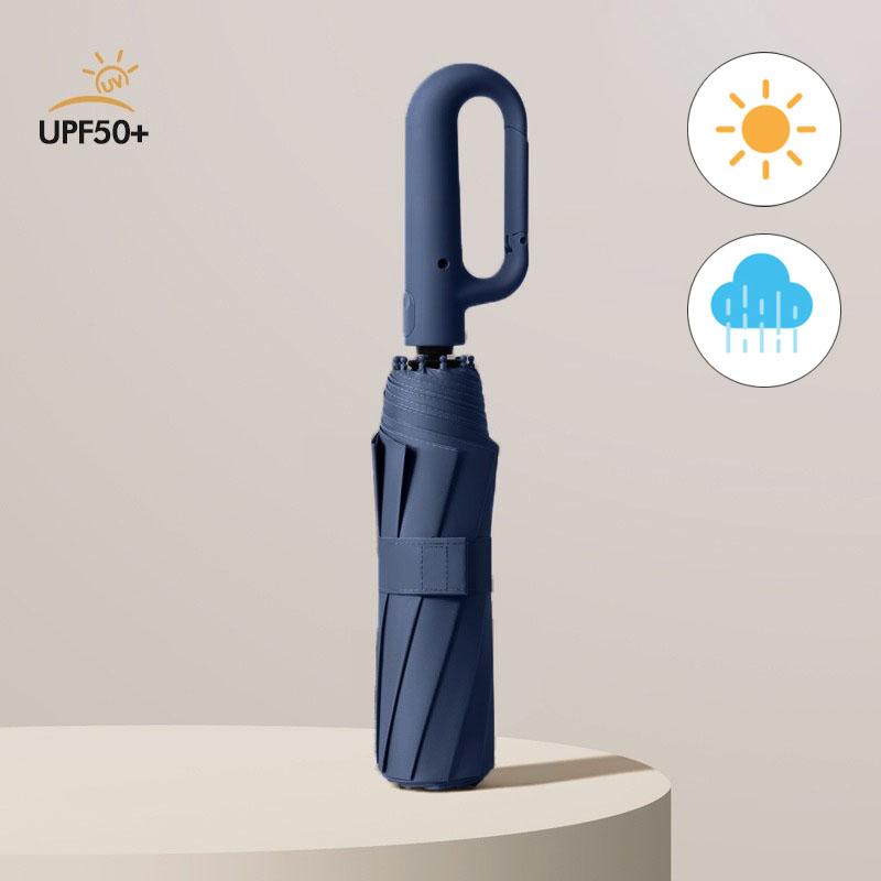 Starkt Vindtätt Automatiskt Paraply Solskydd UV-skydd Fällbart Herrparaply Spänne Regn Stort Parasoll för Kvinnor