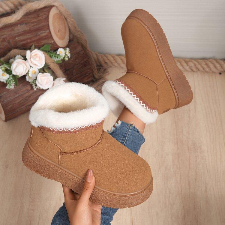 Women's Padded Plus Size Winter Warm Snow Boots Padded Lining Waterproof Ankle Boots Non-slip Outdoor Hiking Mountaineering Sports Boots