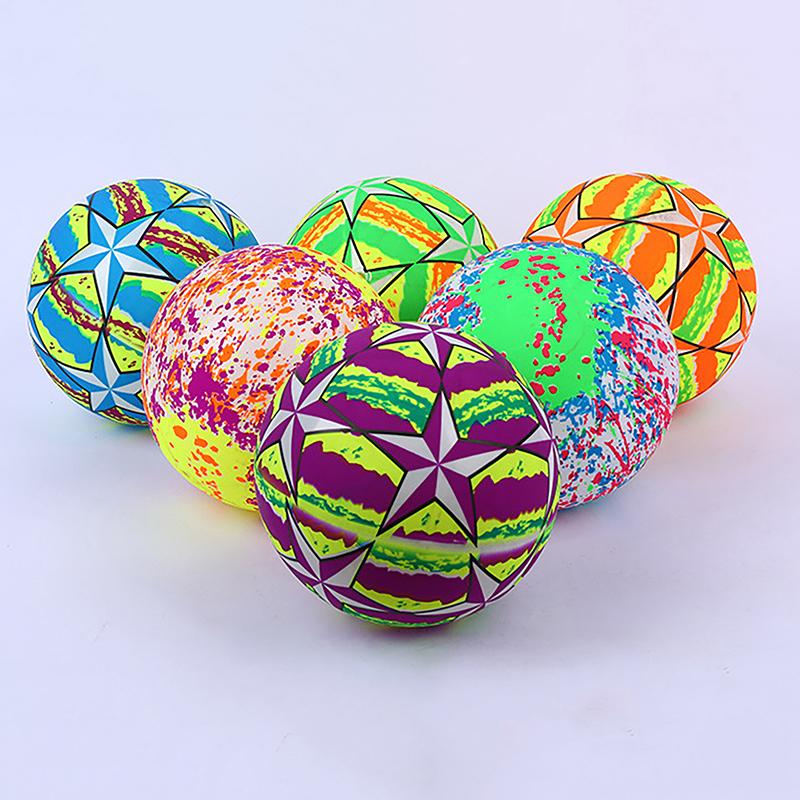 1Pc 22Cm Inflatable Beach Volleyballs Five Stars Tropical Leaf Print Pvc Pool Toys Summer Outdoor Sports Gear For Adults Kids