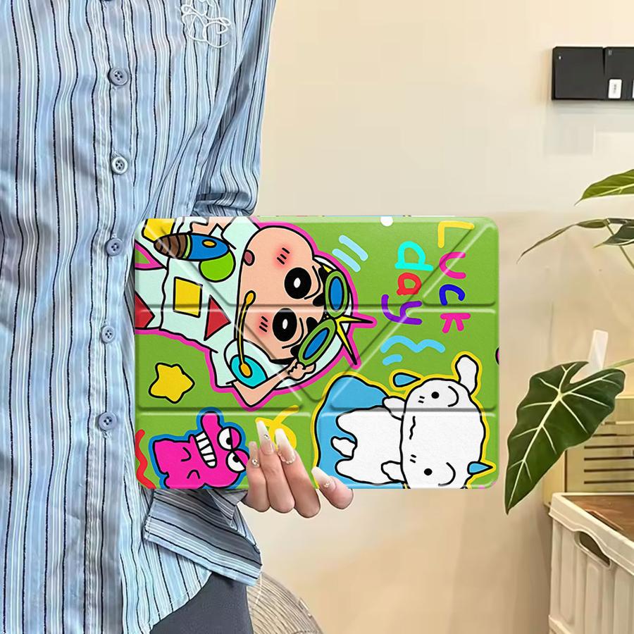 Tablet Case For iPad Pro 2025 Pro 11th 10th 9th 8th 7th 12.9inch Mini 6 7 Air 4 5 M3 M2 1 2 M4 11inch Holder Cover Cute Cra-yons