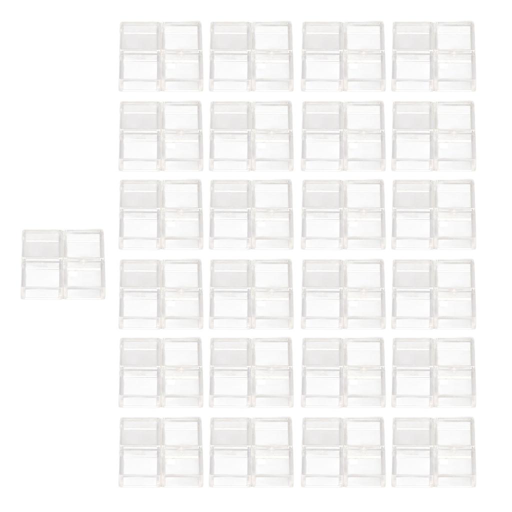 100dílná sada krytů hmatových spínačů, dotykových tlačítek, čtvercových, průhledných, ABS