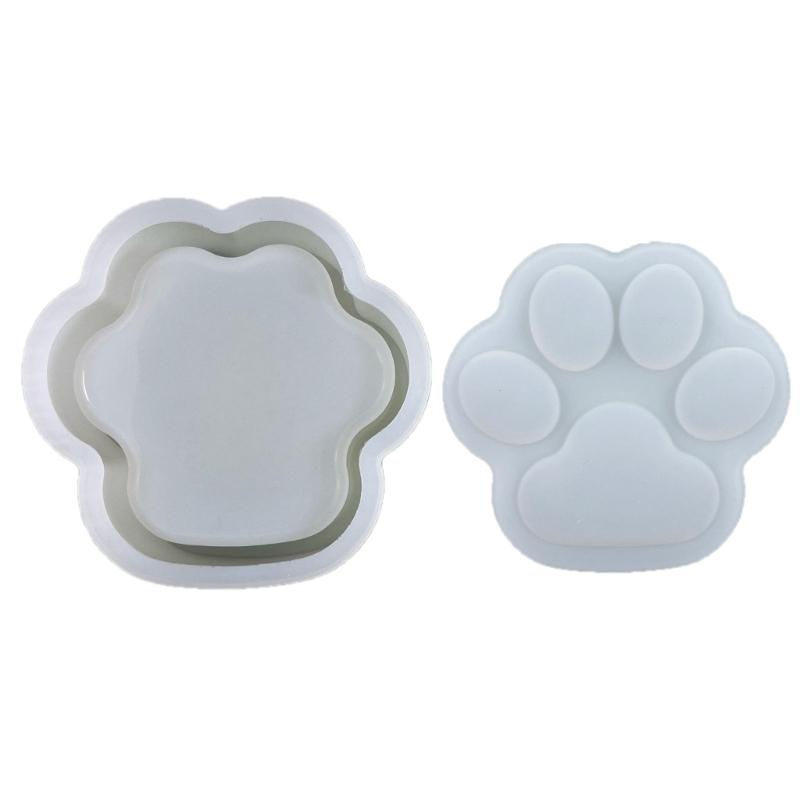 

Cat Paw Shape Box Epoxy Molds Silicone Jar Resin Molds for DIY Cat Claw Storage Box Personalize Cat Claw Organizer Molds 1