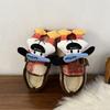 Thick-soled Fluffy Slippers 2025 New Cartoon Cute Puppy Versatile Casual Non-slip One-pedal Cotton Slippers Women