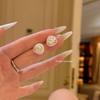 2025 Trendy Korean Micro-Inlaid Zircon Bow Earrings with S925 Silver Needle and Pearl for Women