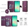 Flip-Portemonnaie-Hülle für Samsung Galaxy A05/A06/A15/A16/A25/A26/A32/A36/A42/A53/A56/A71/A73, Abdeckung mit Reißverschlusstasche und Kartenhalter
