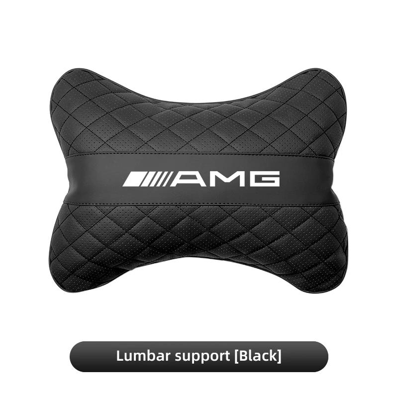 

Car Seat Neck Pillow Protective Headrest Back Support Lumbar For Mercedes Benz AMG E S C A B Class GLE GLS CLS GLC CLA GLA GLK Black Lumbar