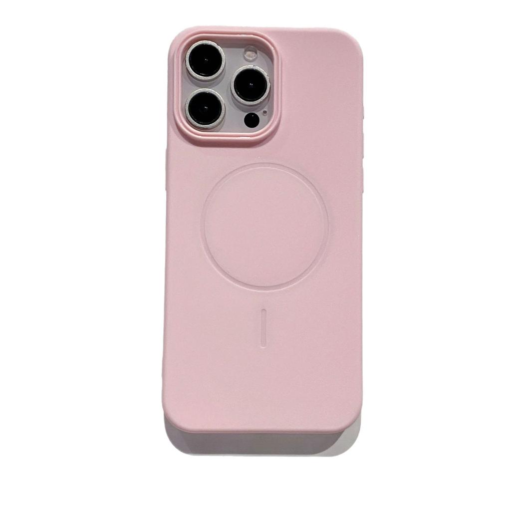 Frosted skin case 16E is suitable for Apple 16promax mobile phone case 15pro fine ring magnetic suction tpu protective case.