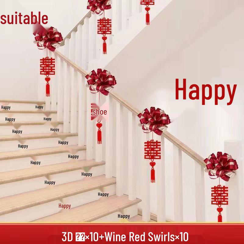 Wedding Stair & Balcony Decoration Set for Groom's and Bride's Side