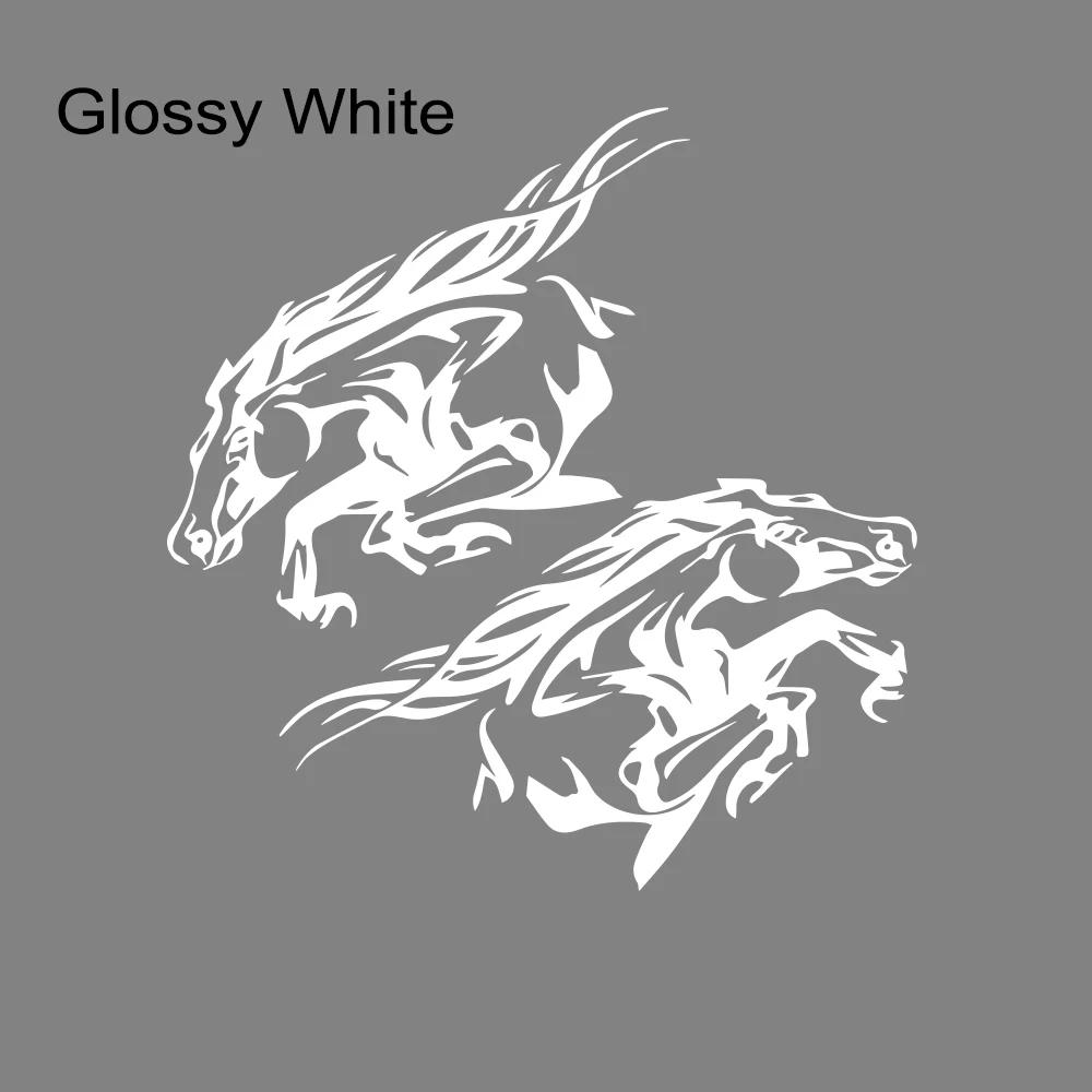 2PCS Car Door Side Stickers Artistic Horse Pattern Vinyl Decals Automotive Tuning Decoration Accessories For Cars Trucks SUVs