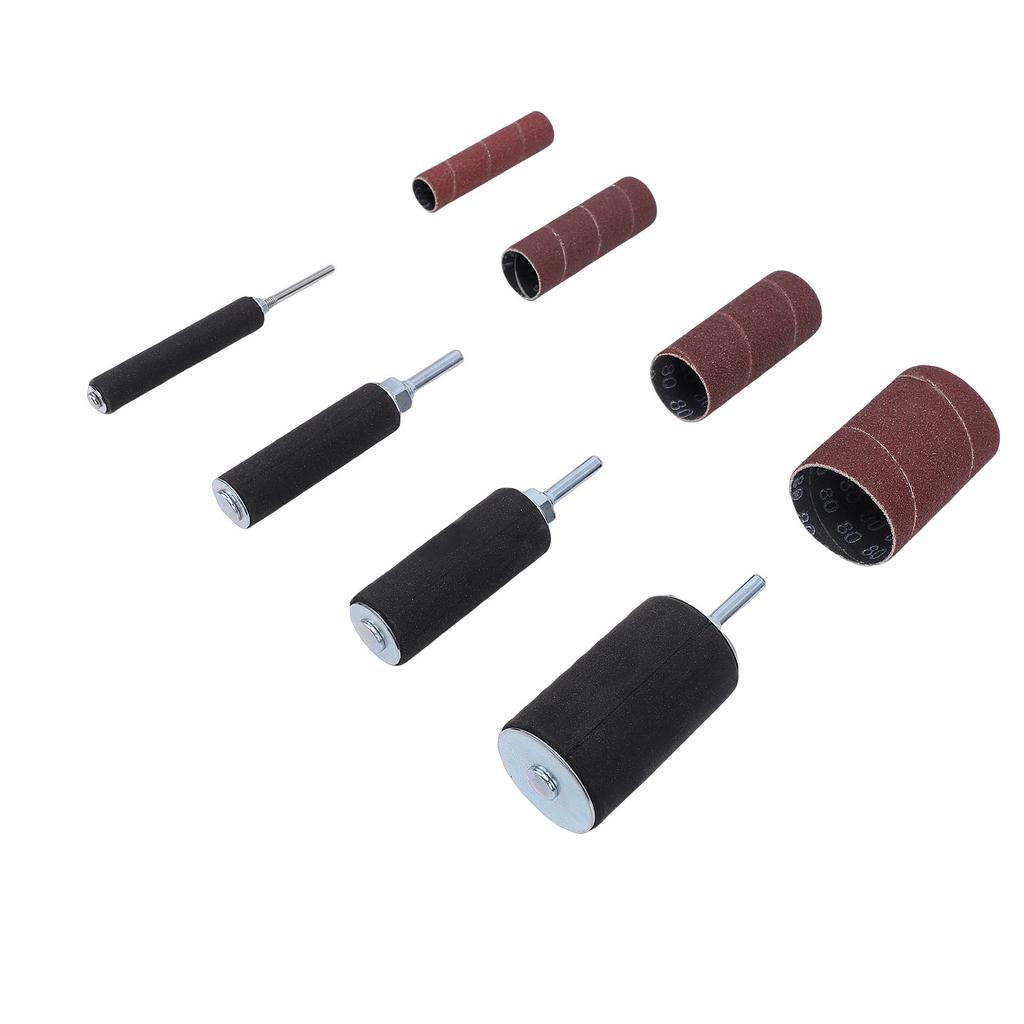 Sanding Kit 1/4in Shank 1/2in 3/4in 1in 1-1/2in Sanding s and 80 120 Grit Sleeves for Rotating Tool Electric Drill