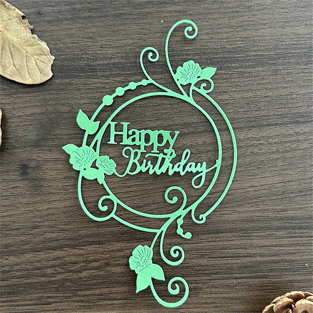 Birthday Wreath Carbon Steel Die Cut Templates Decorative Embossing Paper Die for Scrapbooking Photo Album Card Making