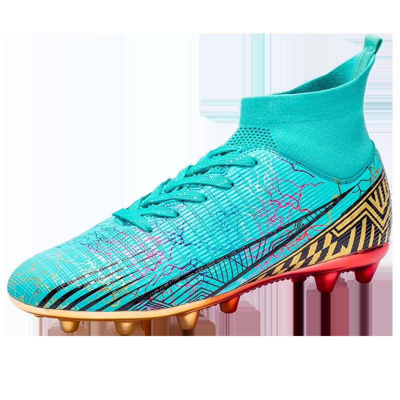 

Взрослые высокие футбольные бутсы Новые кроссовки с золотой подошвой и шипами AG Мужские взрослые тренировочные бутсы для игры на траве 34