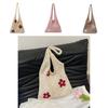 Flower Hollowed Knitting Tote Bag Large Capacity Casual Womens Shoulder Bag For Daily Use
