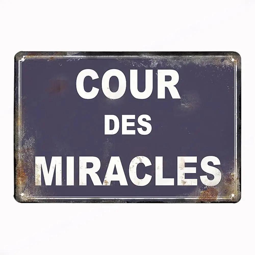 French Vintage Metal CUISINE Signs Decor Posters Plaque Retro Tin Sign Bar Pub Club Wall Decor Painting Decorative Plate