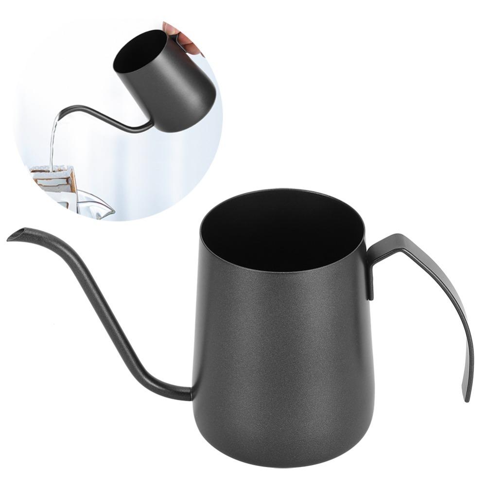 Fine Pointed Spout Gooseneck Coffee Kettle NonStick Coating Drip Coffee Pot  Coffee Making