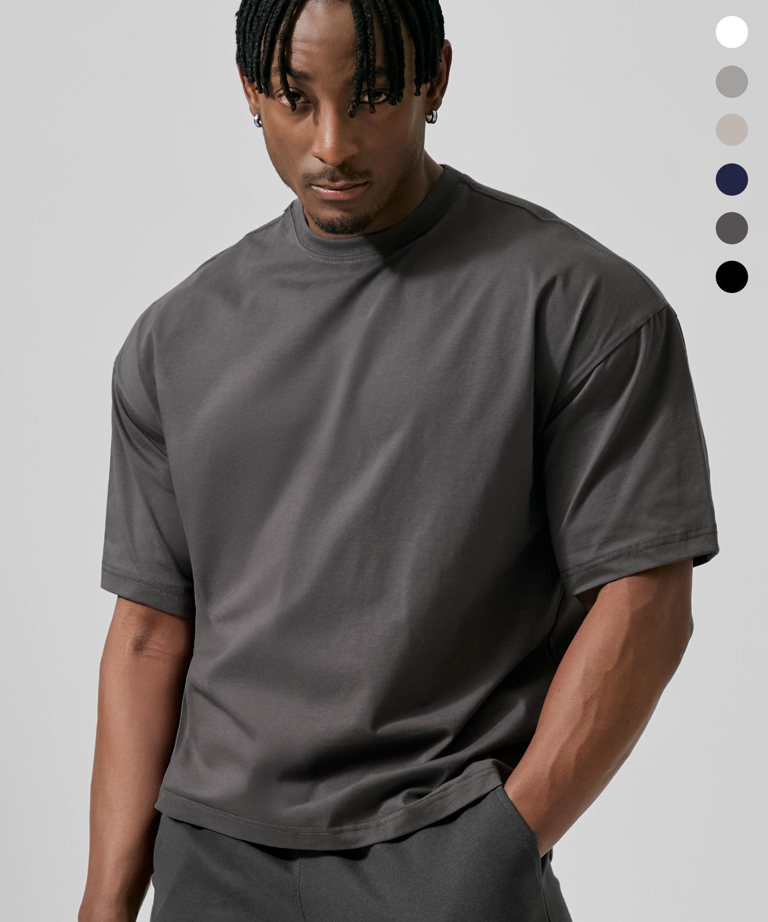 Drix Relaxed Overfit Cotton Half Sleeve_5Color Sand Beige/L