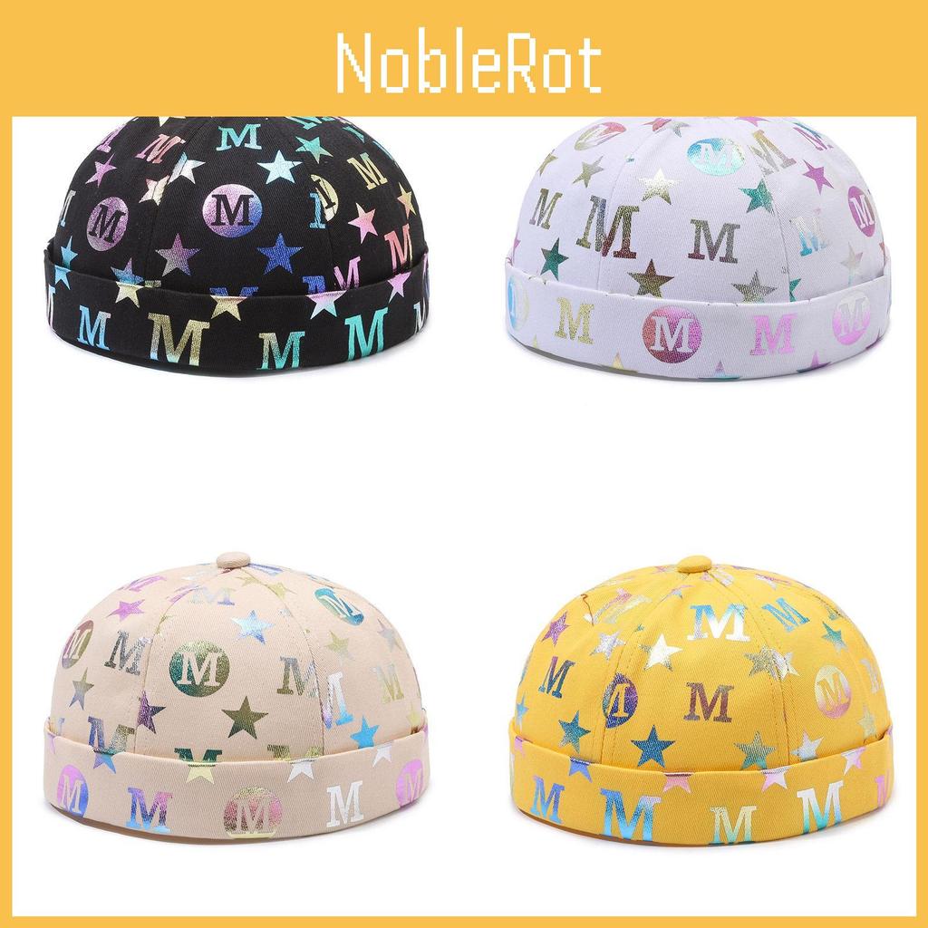 Printing Letter Graphics Bucket Hat Cotton Skullcap Breathable Fashion Gift Cap